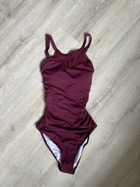 Sculpting One-Piece Swimsuit in Deep Plum